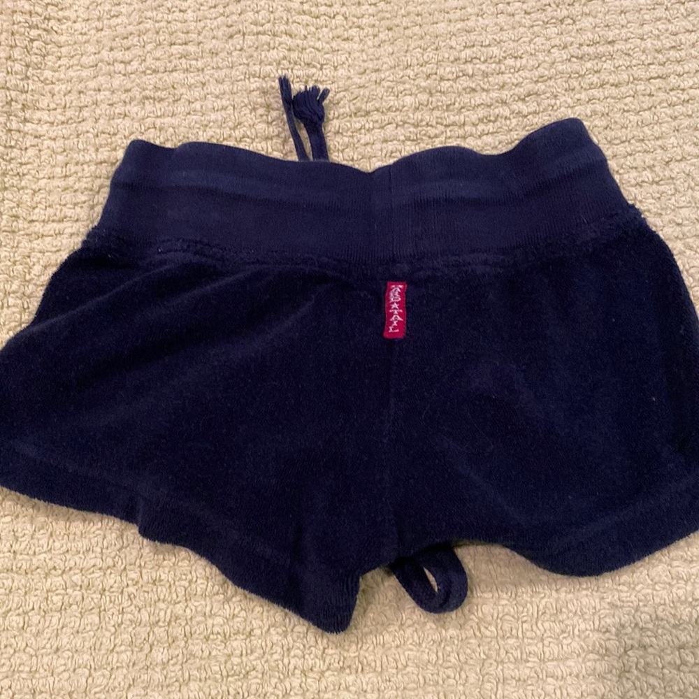 Girls navy blue hard tail shorts